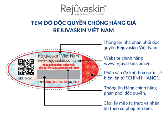 Tem chống hàng giả có trên mỗi sản phẩm Gel Rejuvasil 