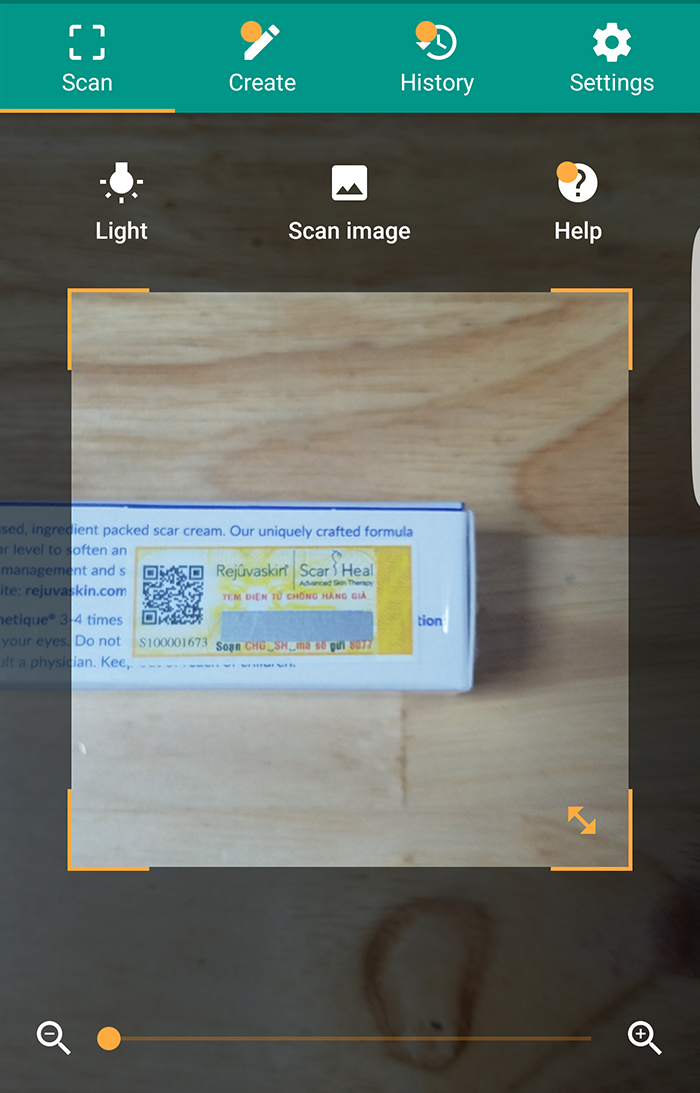 QR code sẽ lập tức kiểm tra thông tin sản phẩm kem làm mờ sẹo chính hãng cho bạn QR code sẽ lập tức kiểm tra thông tin sản phẩm kem làm mờ sẹo chính hãng cho bạn