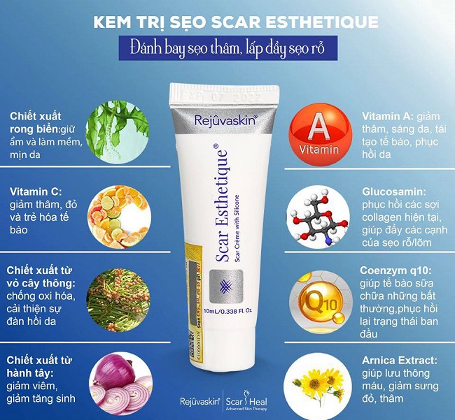 thanh phan cua kem tri seo Scar Esthetique