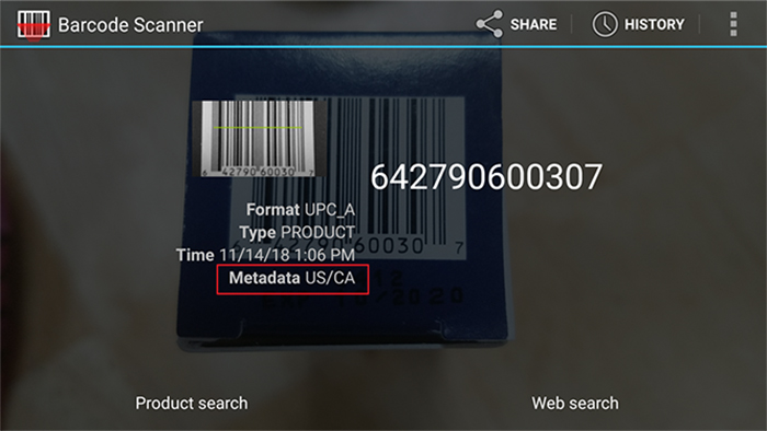 Sau khi, thực hiện xong thao tác quét mã vạch, bạn sẽ nhận được thông tin như hình Sau khi, thực hiện xong thao tác quét mã vạch, bạn sẽ nhận được thông tin như hình