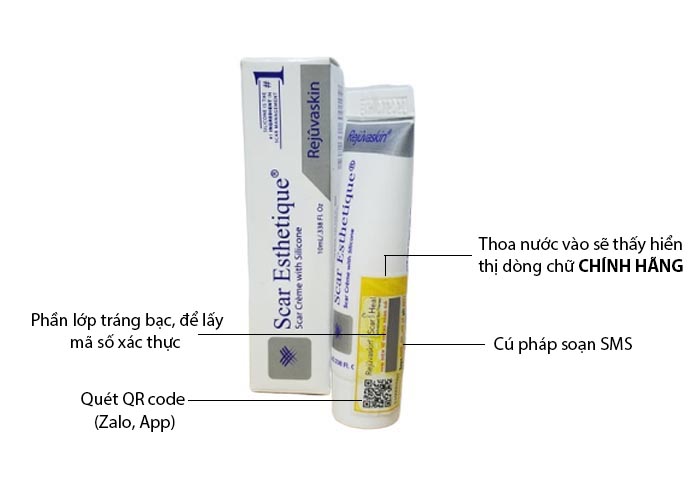 Tem chống hàng giả của Rejuvaskin có đầy đủ những nội dung chi tiết như trong hình 