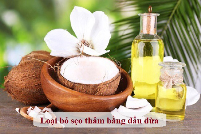 Làm mờ sẹo thâm bằng dầu dừa tri seo tham bang dau dua