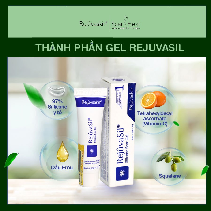 Thành phần kem làm mờ sẹo lồi Rejuvasil