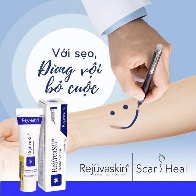 Gel Rejuvasil làm mờ sẹo lồi