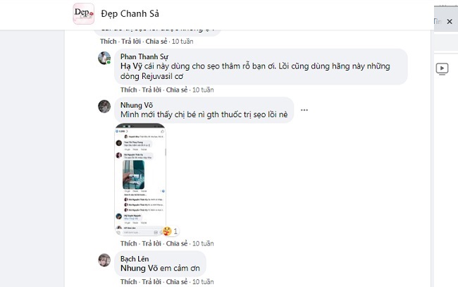 Phản hồi về kem làm mờ sẹo lồi