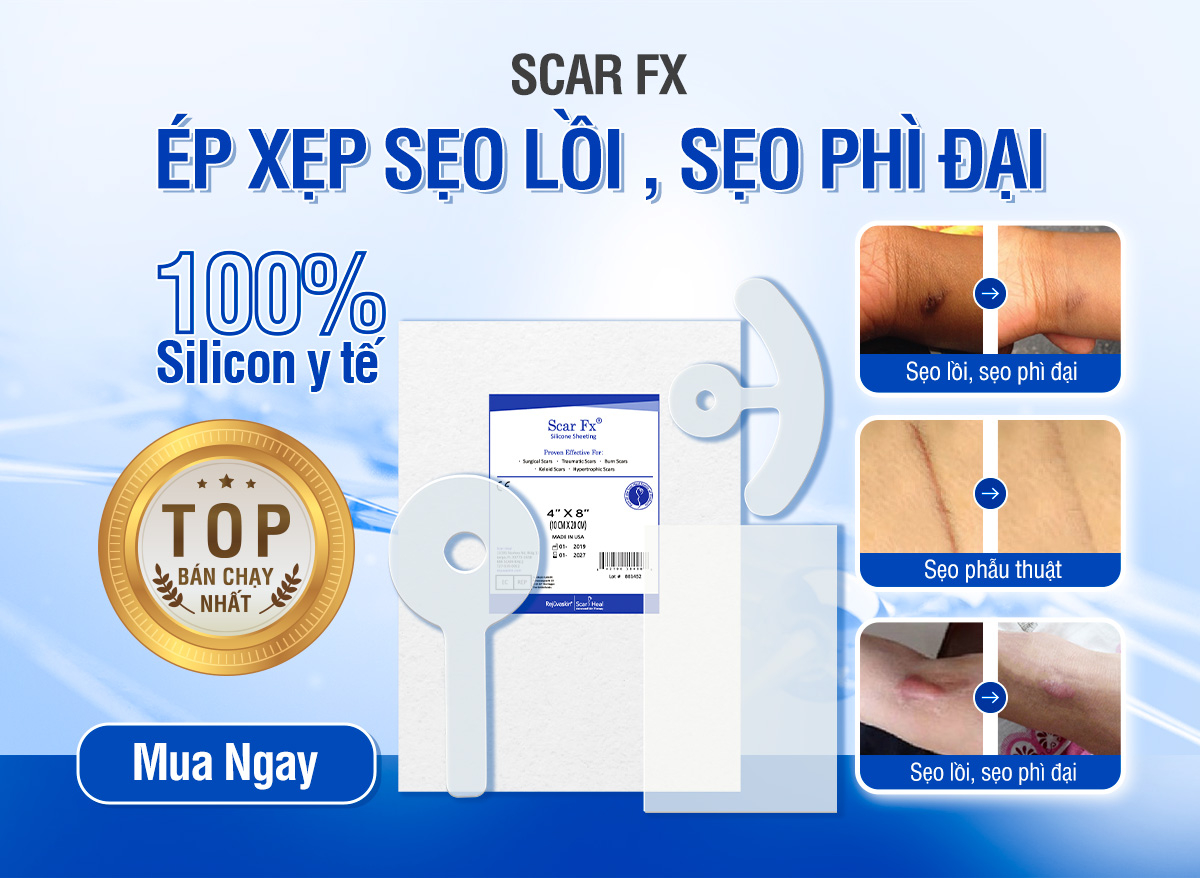 miếng dán làm mờ sẹo lồi Scar FX miếng dán làm mờ sẹo lồi Scar FX