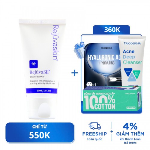 Gel Silicone Ngăn Ngừa Sẹo Và Làm Xẹp Sẹo Lồi/ Sẹo Phì Đại/ Mới Phẫu Thuật Rejuvaskin Rejuvasil 30ml Gel Silicone Ngăn Ngừa Sẹo Và Làm Xẹp Sẹo Lồi/ Sẹo Phì Đại/ Mới Phẫu Thuật Rejuvaskin Rejuvasil 30ml